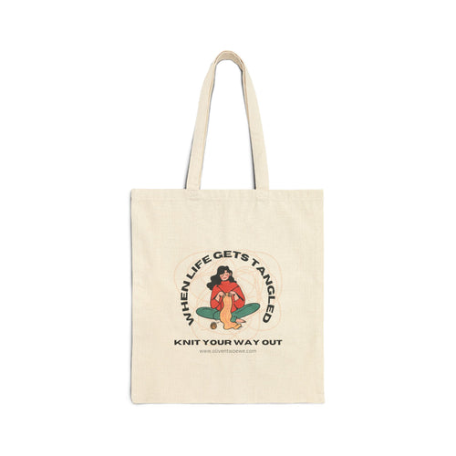 When life gets tangled…Cotton Canvas Tote Bag