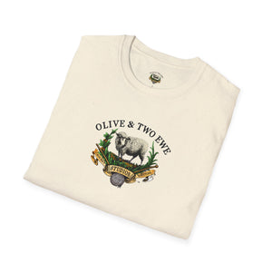 Simple Olive & Two Ewe Studios Logo Unisex Softstyle T-Shirt