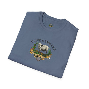 Simple Olive & Two Ewe Studios Logo Unisex Softstyle T-Shirt