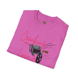 Cranking out Love Unisex Softstyle T-Shirt