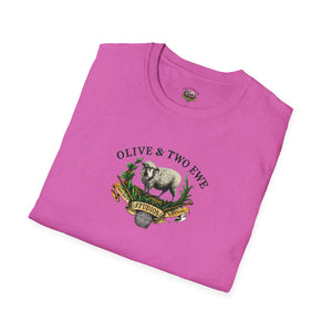 Simple Olive & Two Ewe Studios Logo Unisex Softstyle T-Shirt