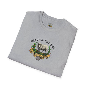 Simple Olive & Two Ewe Studios Logo Unisex Softstyle T-Shirt