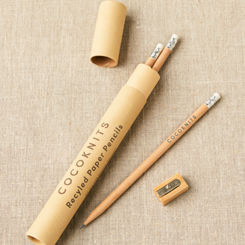 CocoKnits Recycled Paper Pencils (with Sharpener)