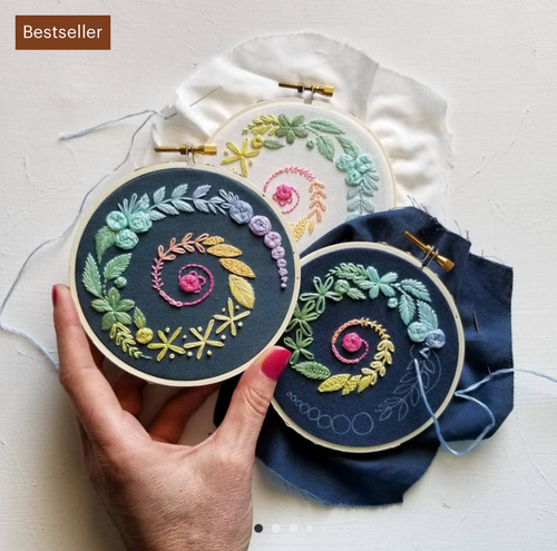 Spiral Sampler Beginner Embroidery Kit