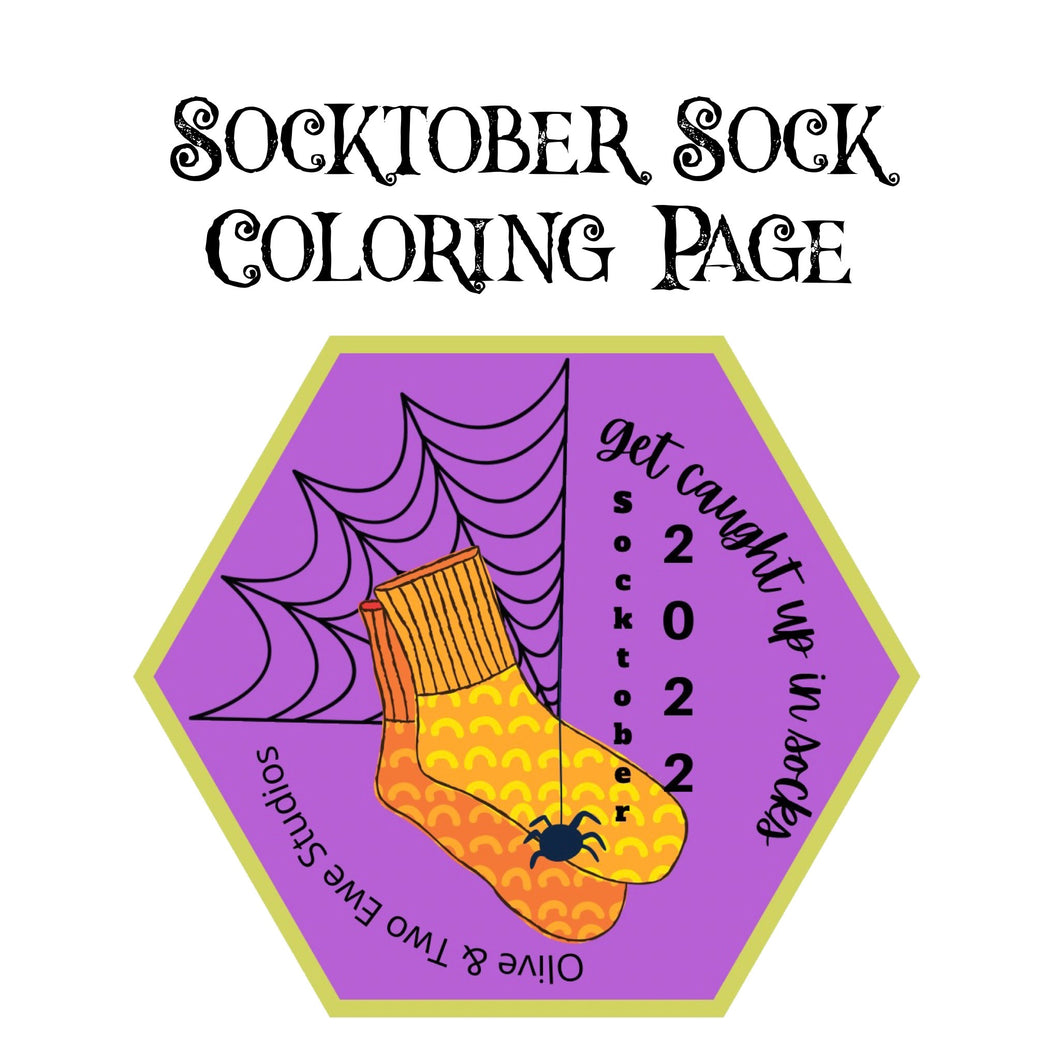 Socktober Sock Coloring Page